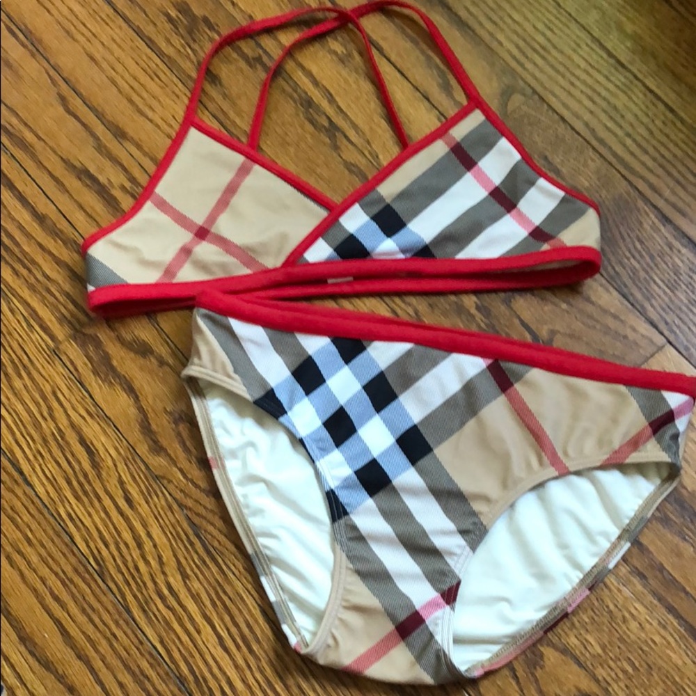 Girls sz 14 Burberry swim suit bikini 2-piece
